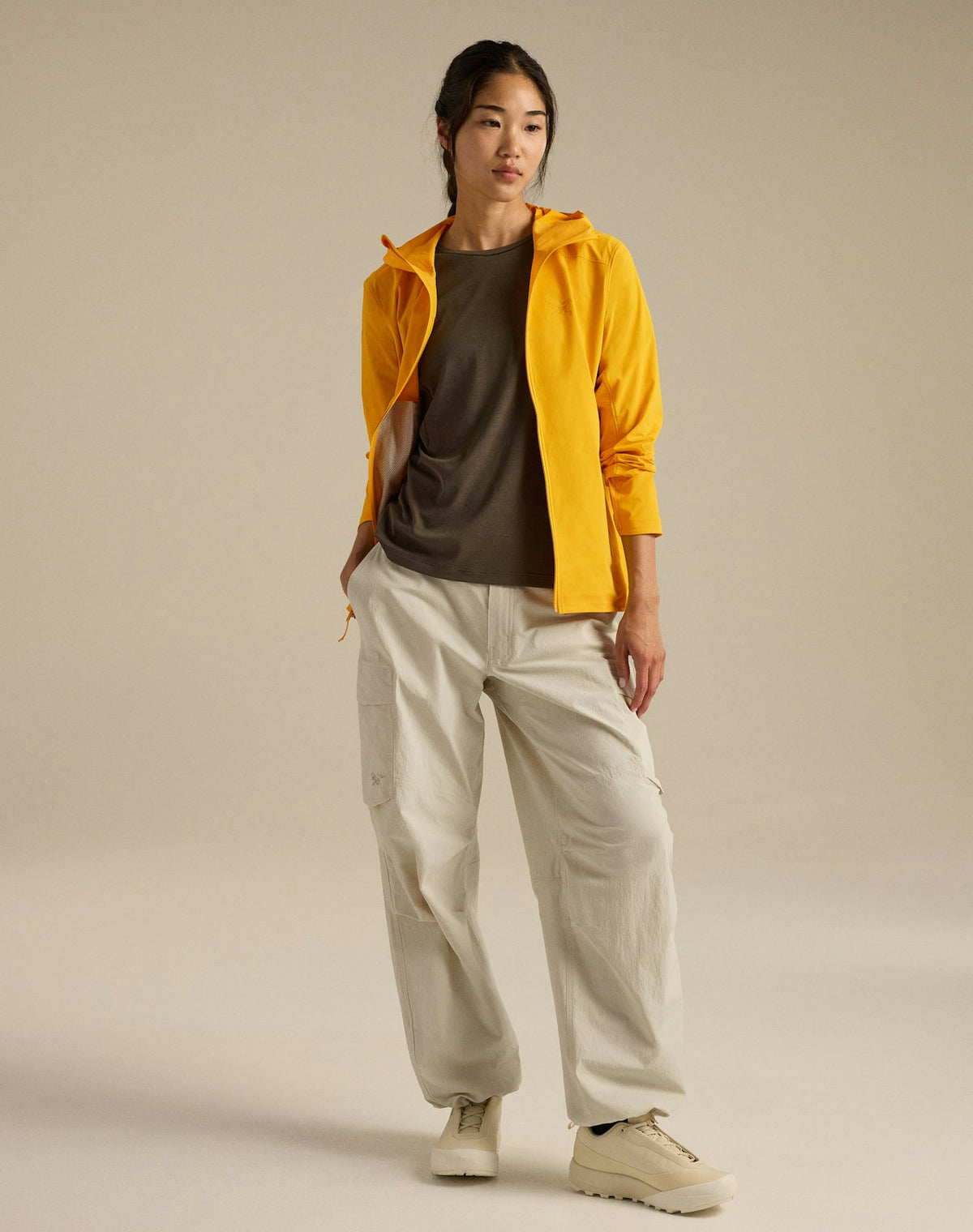 Arc'teryx Gamma Lightweight Hoody Women's Yellow Softshell Windproof Outdoor Jacket